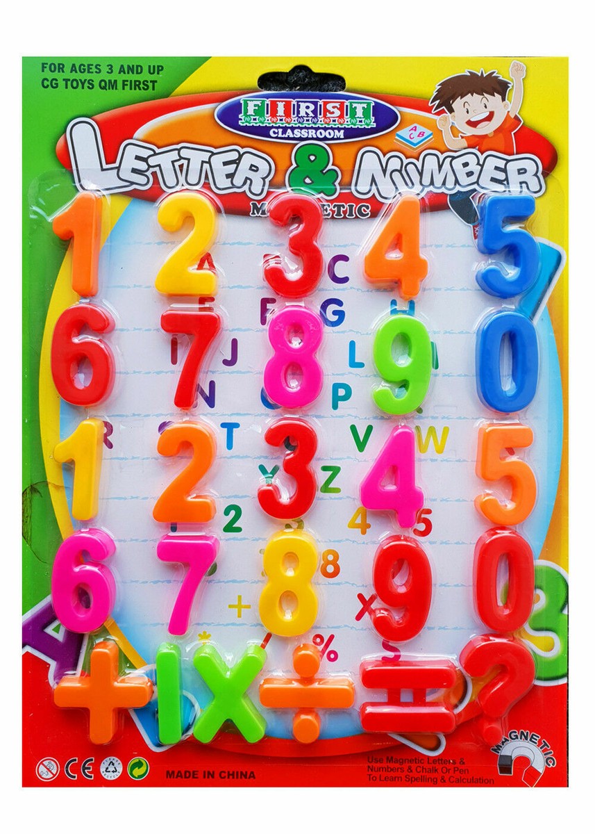 Magnetic letters and numbers learning set