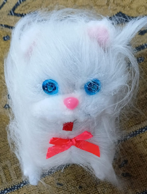 Walking & Talking White Cat Toy with Lights & Sounds