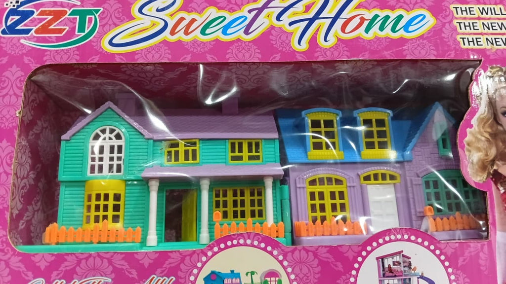 Doll House Play Set with Doll, Sofa Set & Dressing Almirah