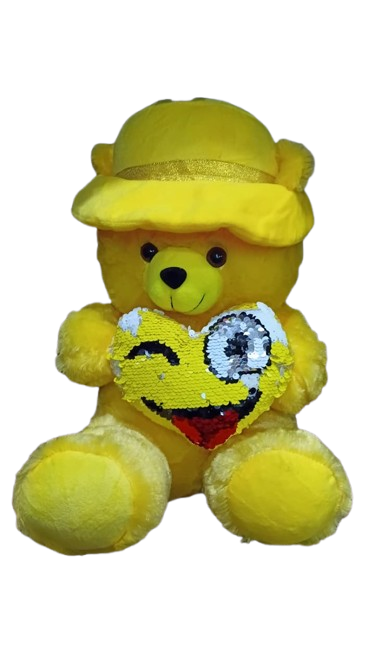 Smiley Teddy Bear Plush Toy with Hat