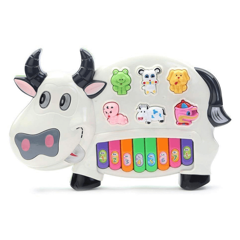 Cow Piano Toy with Animal Sounds & Lights