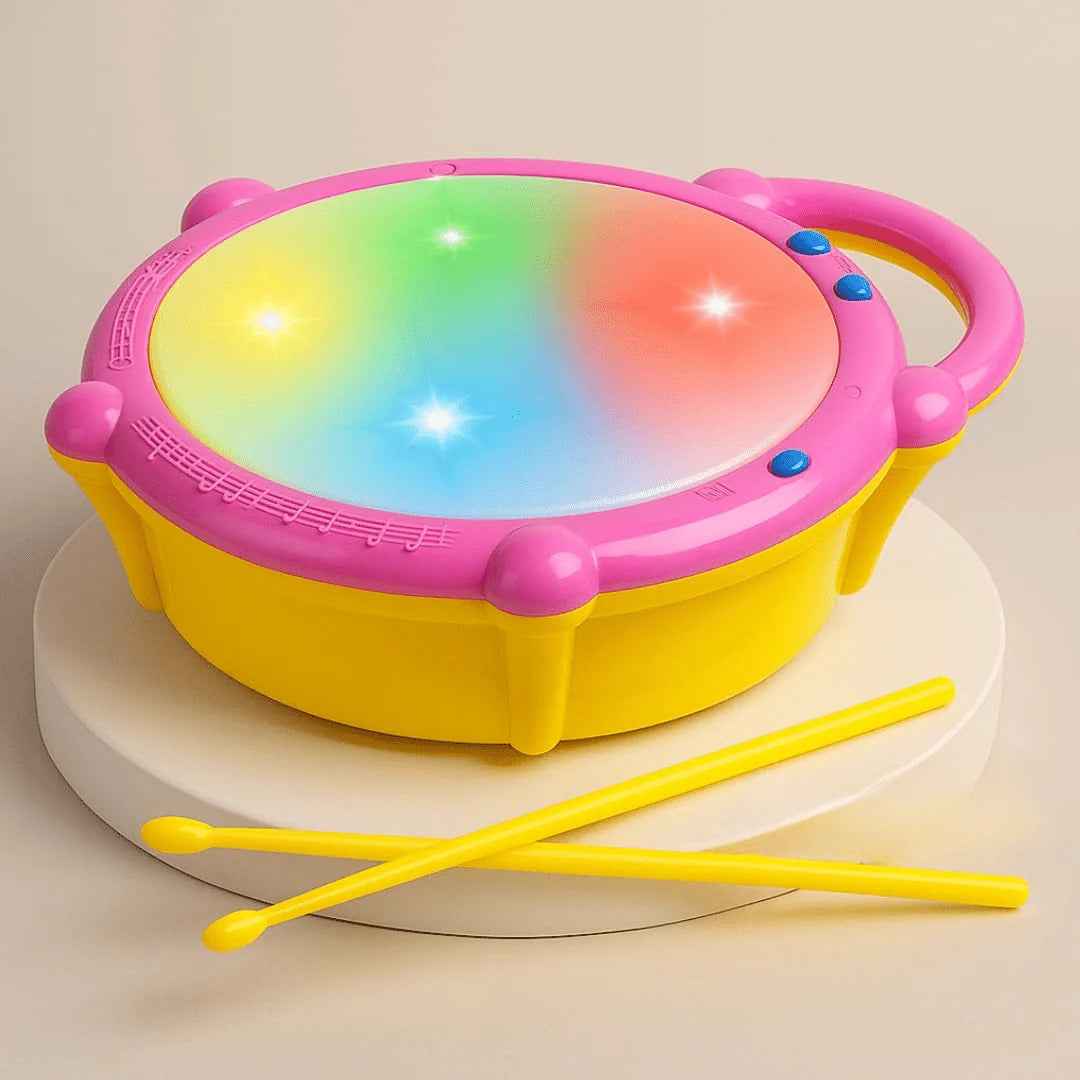Flash Drum Toy with Lights, Music & Sticks