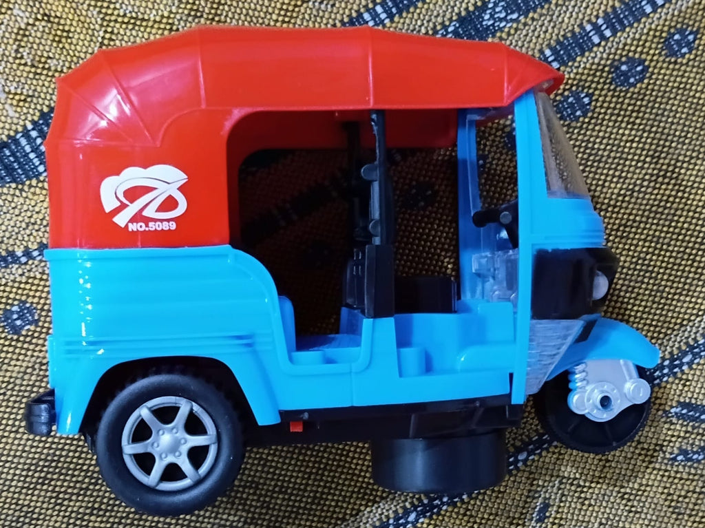 Electric Auto Rickshaw Toy with Lights & Music