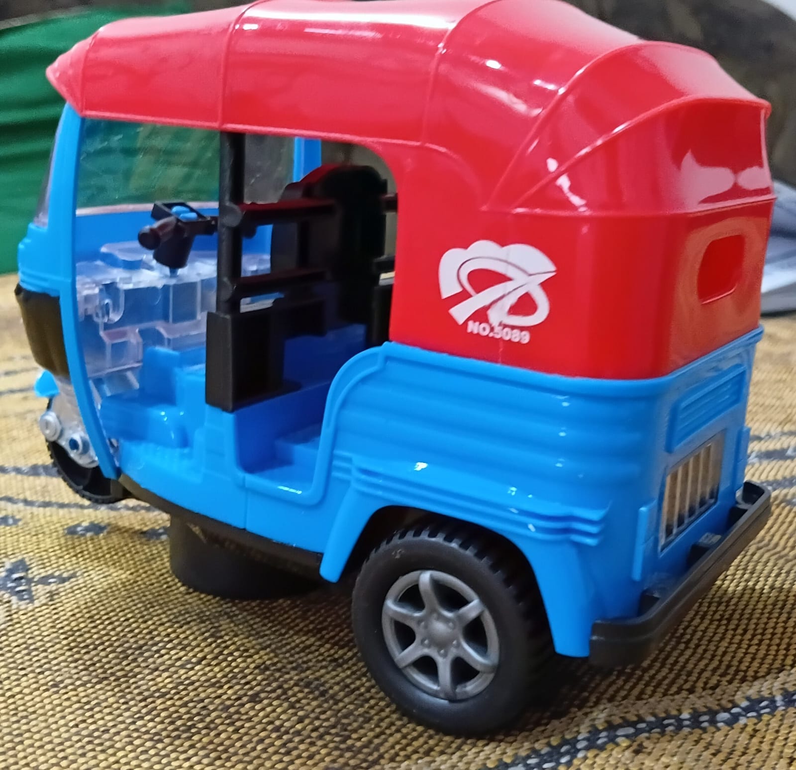 Electric Auto Rickshaw Toy with Lights & Music